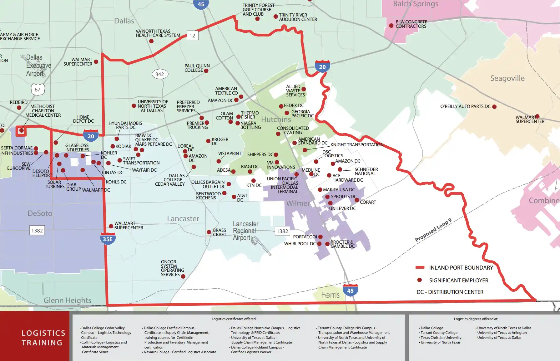 Transportation-logistics-map-inland-port-alliance-fort-worth-area